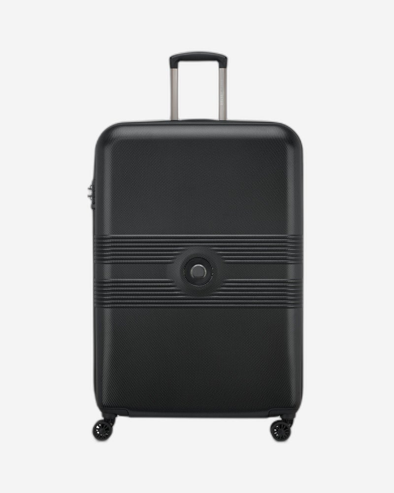 DELSEY Paris Delsey Flanerie SE 82cm Check In trolley, black, 4 spinner wheels, polycarbonate hard shell, expandable, TSA lock, dual handle, spacious interior, 5-year warranty - Image 1